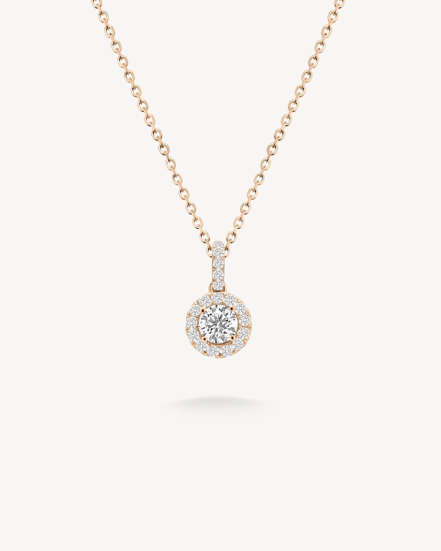 1.0 CT Round Bezel Solitaire Lab Grown Diamond Necklace