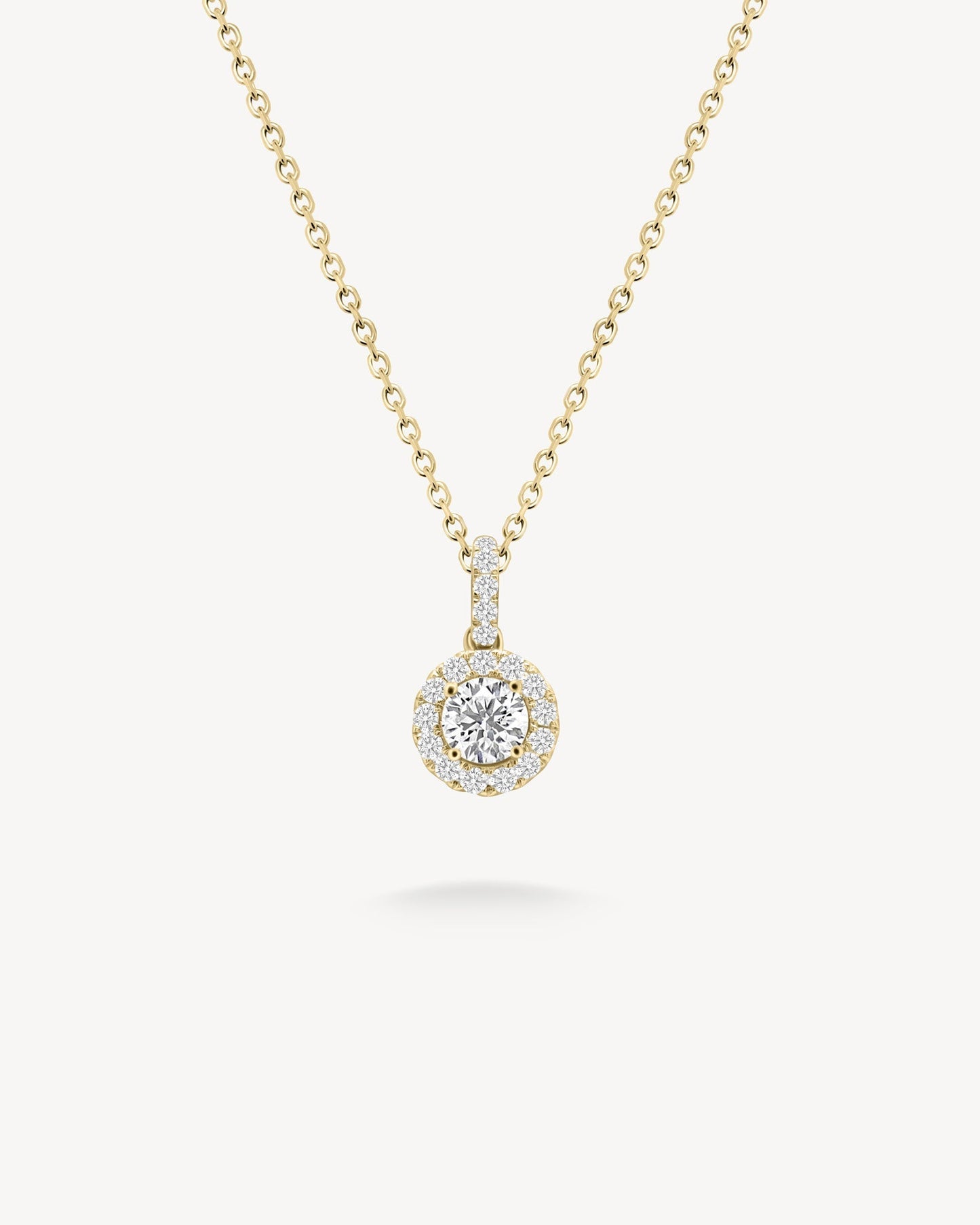 1.0 CT Round Bezel Solitaire Lab Grown Diamond Necklace