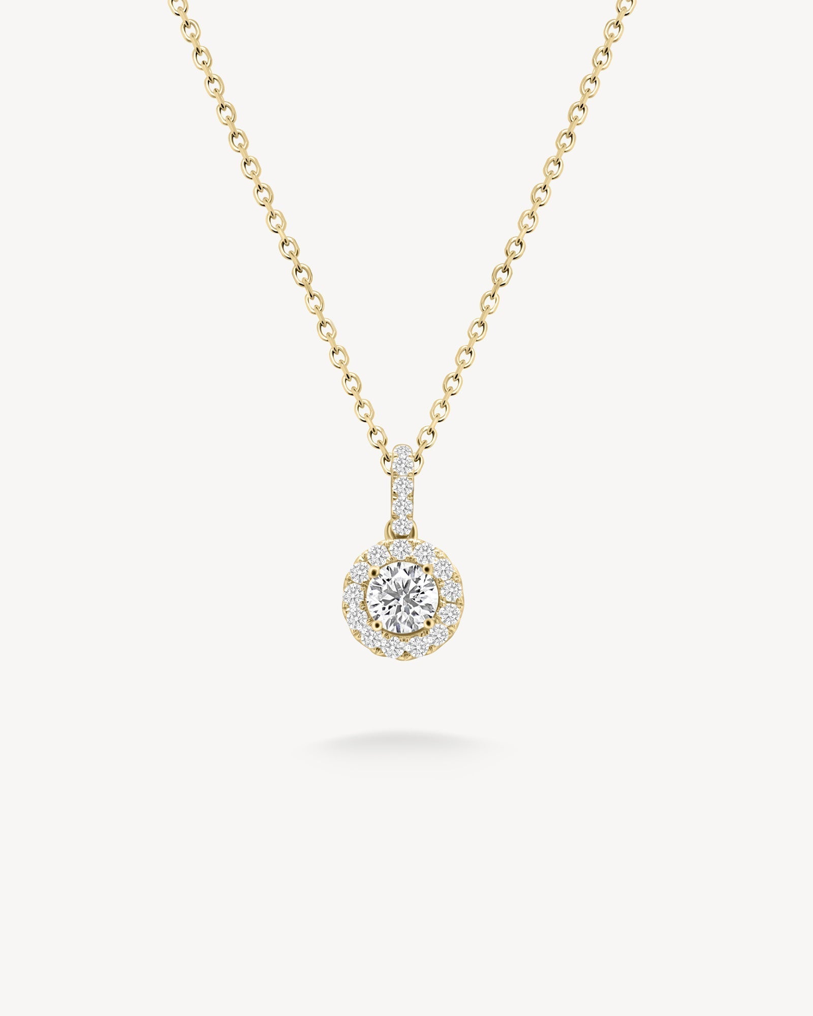 1.0 CT Round Bezel Solitaire Lab Grown Diamond Necklace