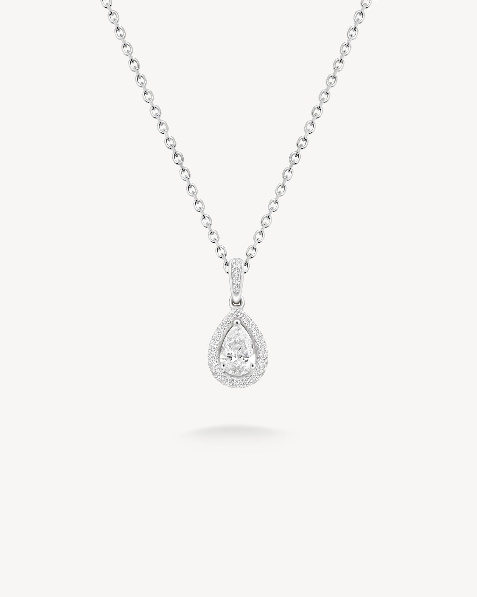 1.0 CT Round Bezel Solitaire Lab Grown Diamond Necklace