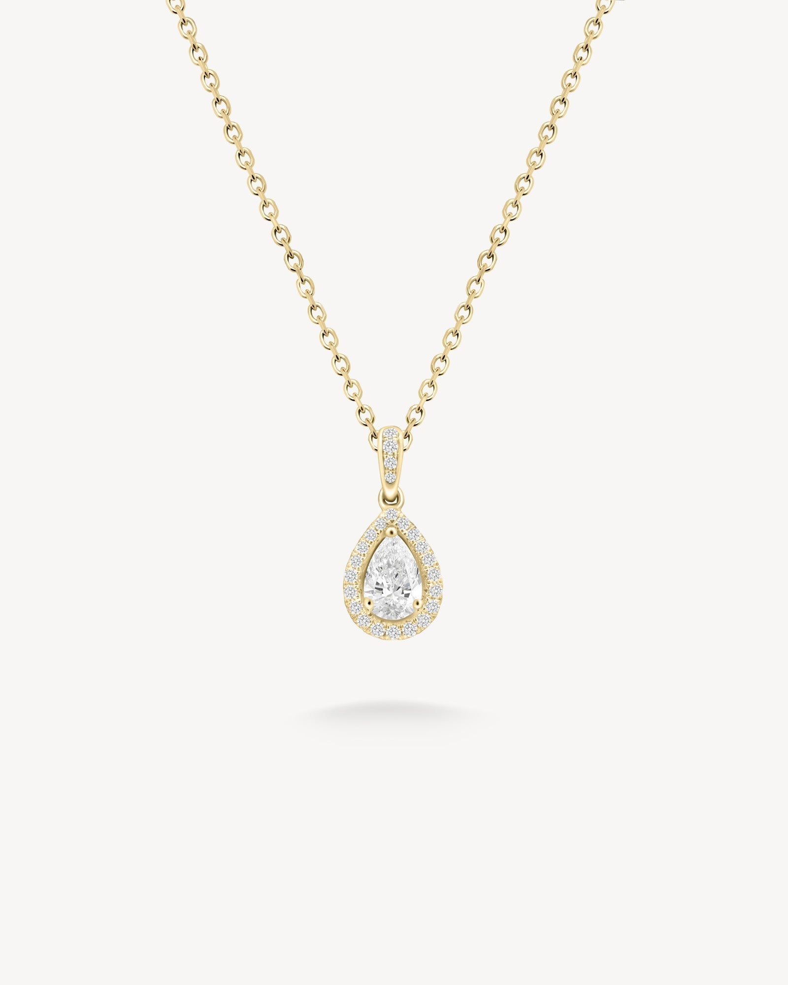 1.0 CT Round Bezel Solitaire Lab Grown Diamond Necklace