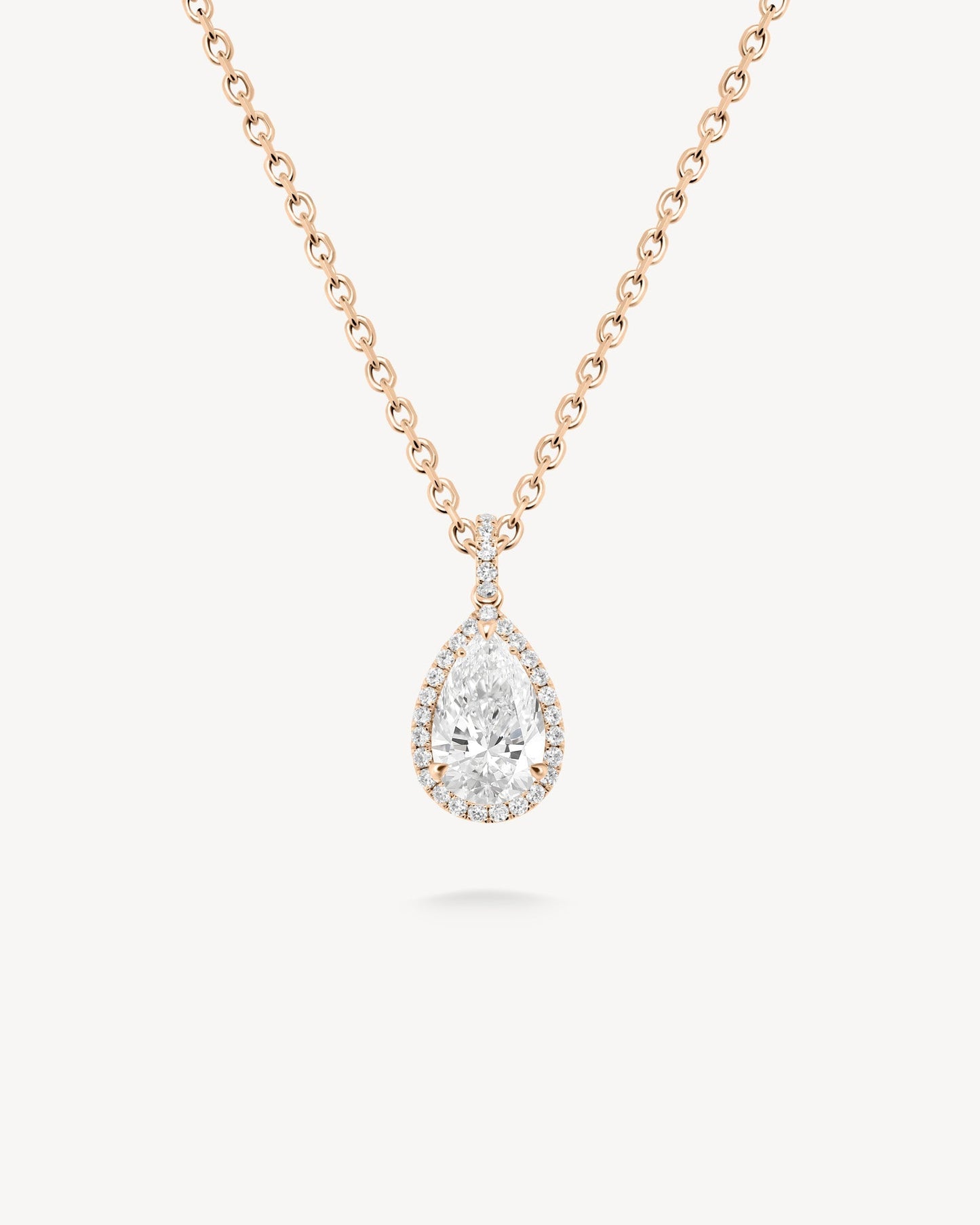 1.0 CT Round Bezel Solitaire Lab Grown Diamond Necklace