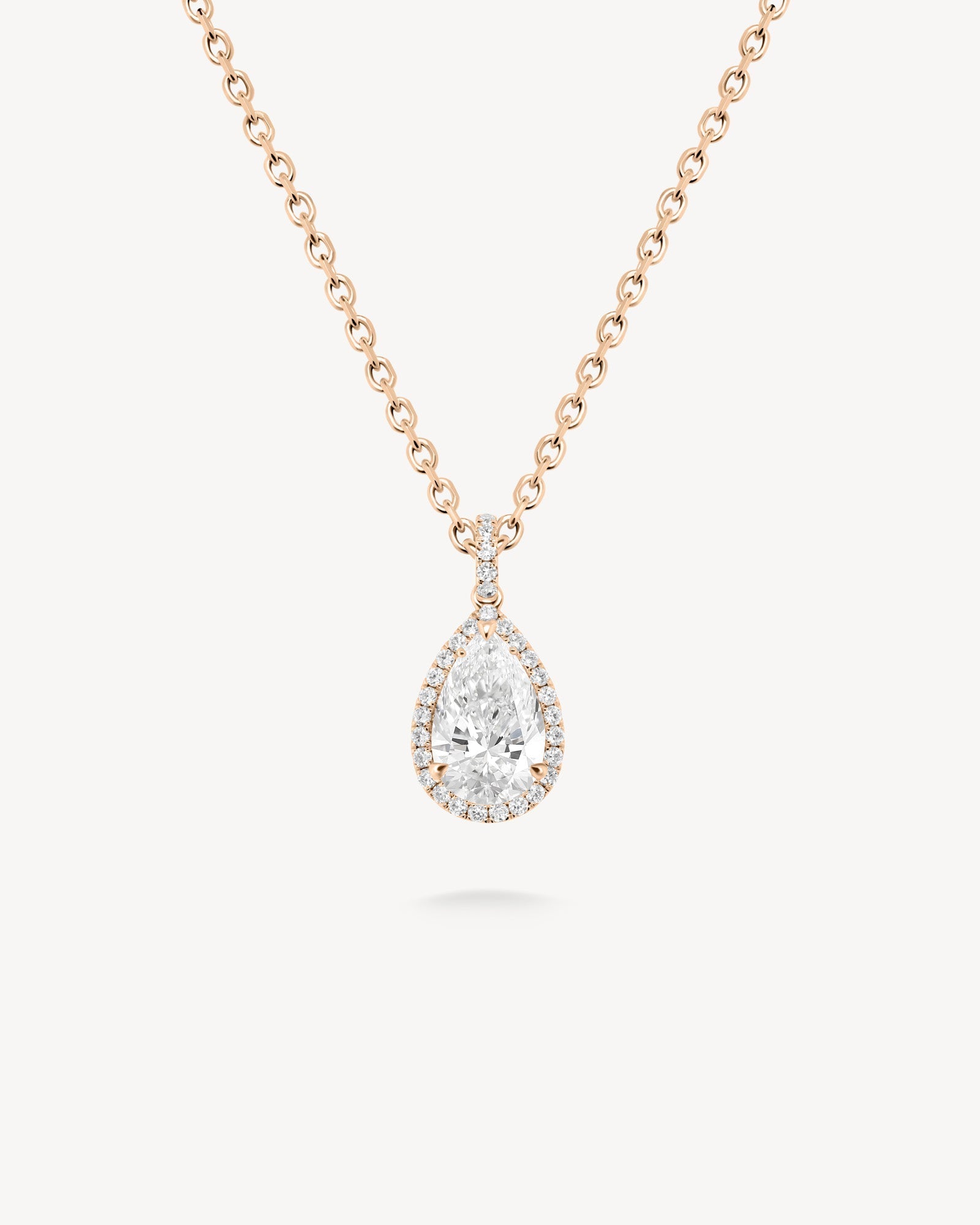 1.0 CT Round Bezel Solitaire Lab Grown Diamond Necklace