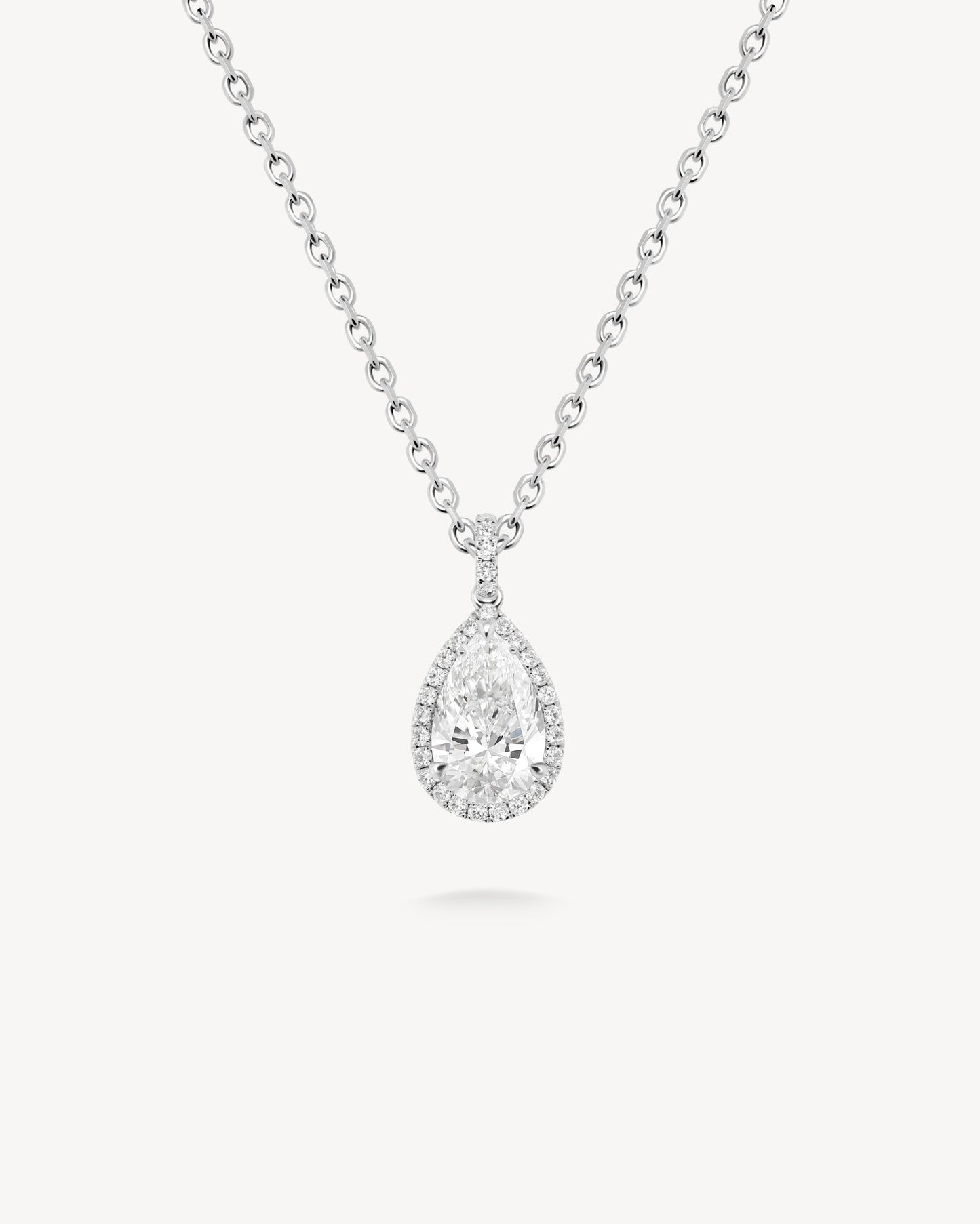 1.0 CT Round Bezel Solitaire Lab Grown Diamond Necklace
