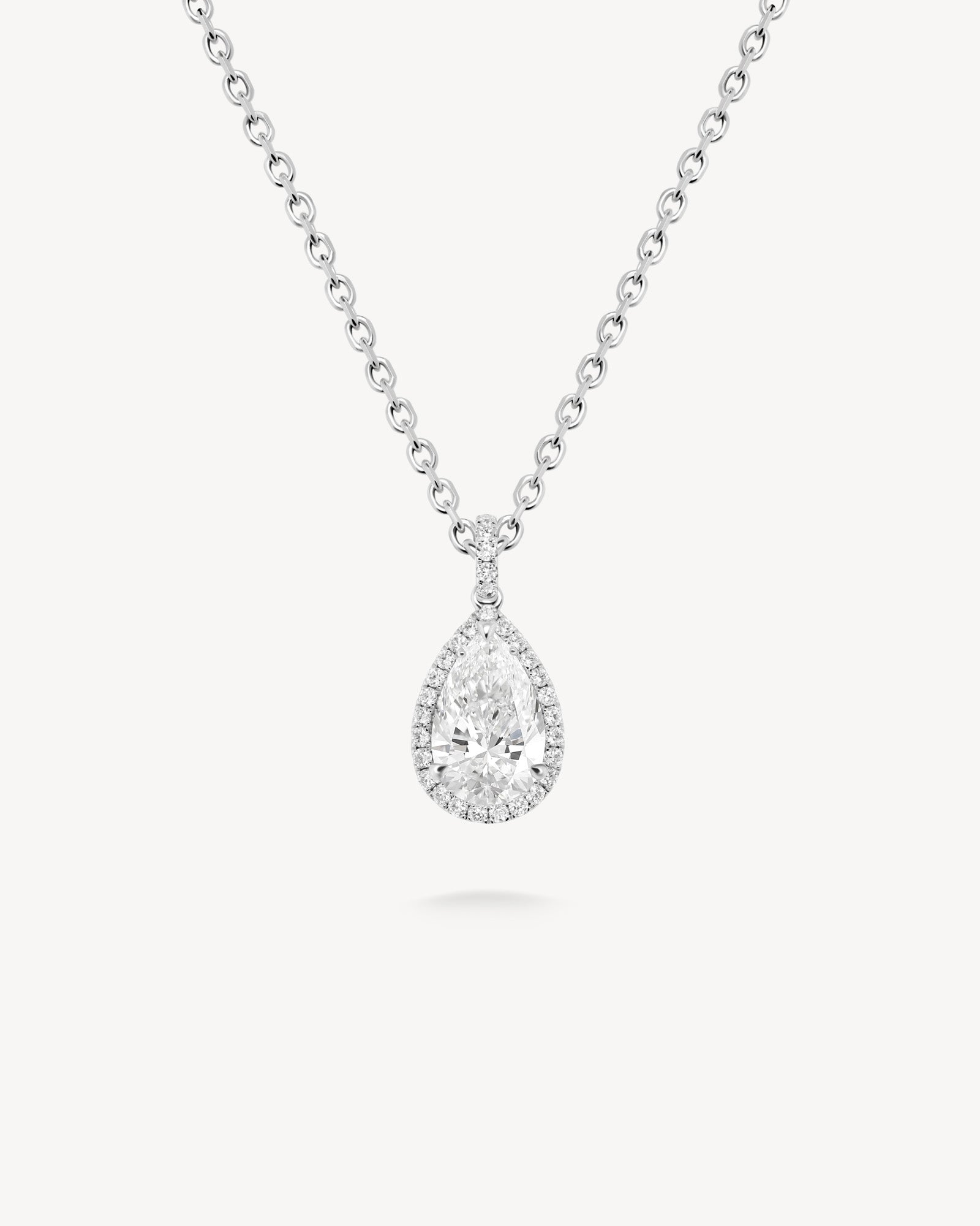 1.0 CT Round Bezel Solitaire Lab Grown Diamond Necklace