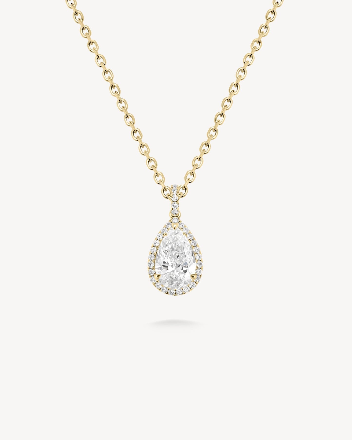 1.0 CT Round Bezel Solitaire Lab Grown Diamond Necklace