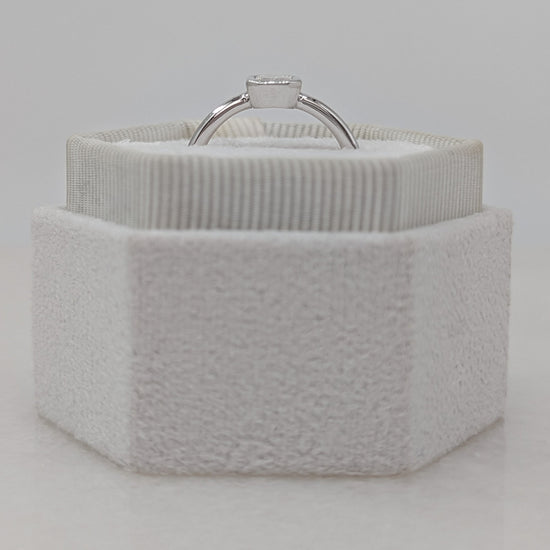 0.84 CT Emerald Bezel Solitaire CVD F/VS2 Diamond Engagement Ring 2