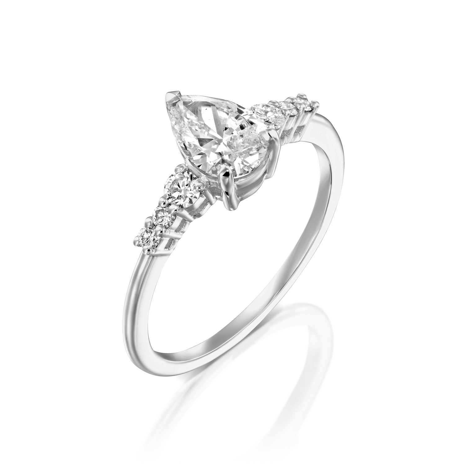 2 CT Round Three Stones Lab Grown Diamond Engagement Ring