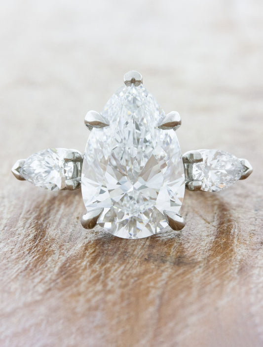 2 CT Round Three Stones Lab Grown Diamond Engagement Ring
