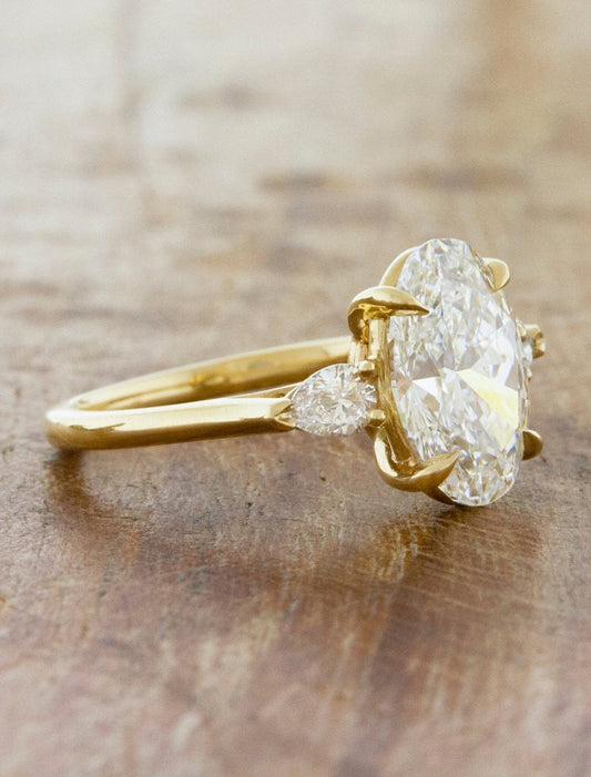 2 CT Round Three Stones Lab Grown Diamond Engagement Ring