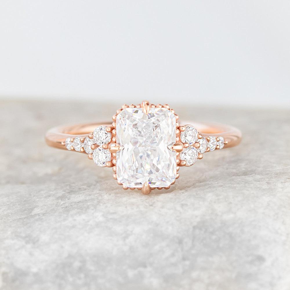 2 CT Round Three Stones Lab Grown Diamond Engagement Ring