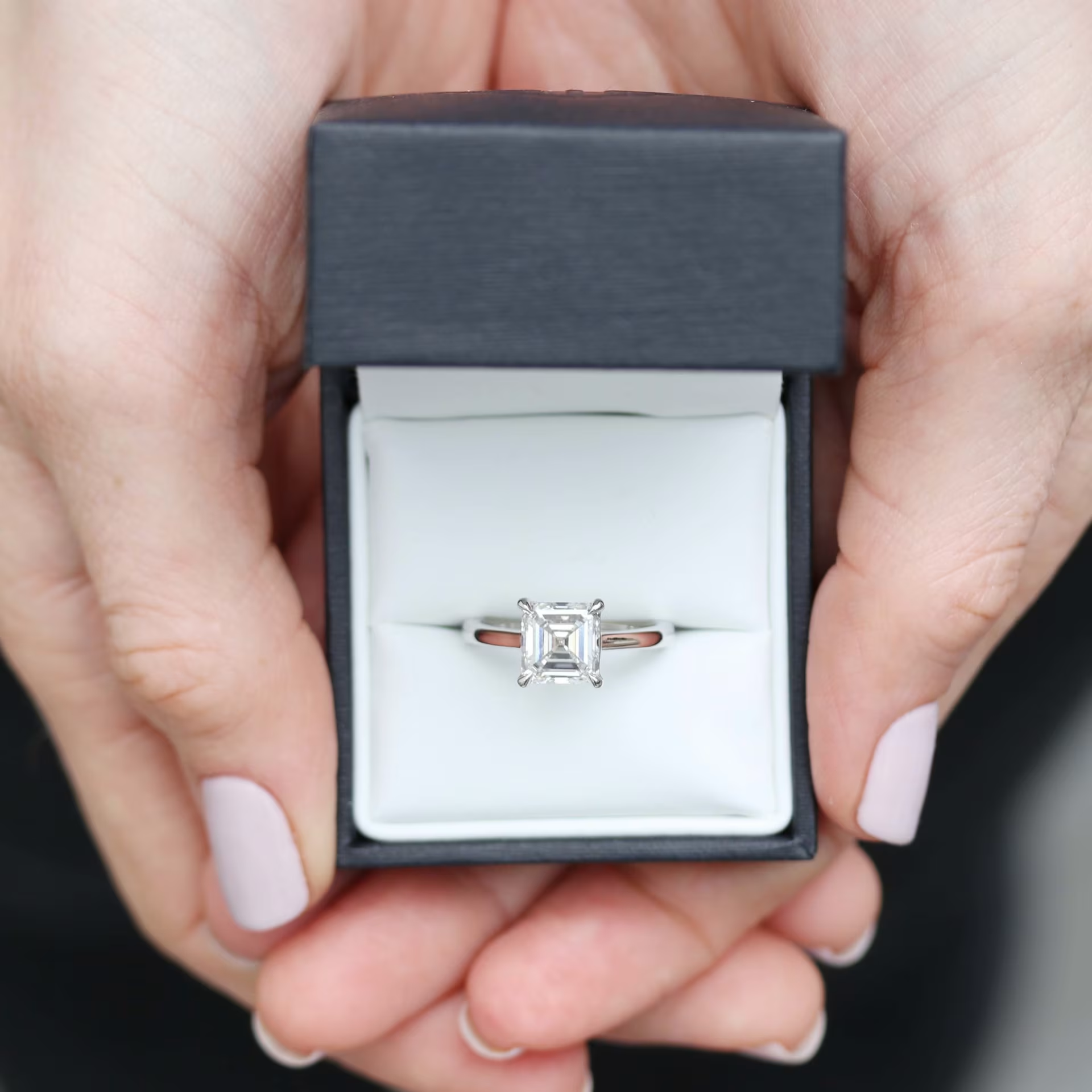 Marquise Cut Cluster Styled Lab Grown Diamond Engagement Ring