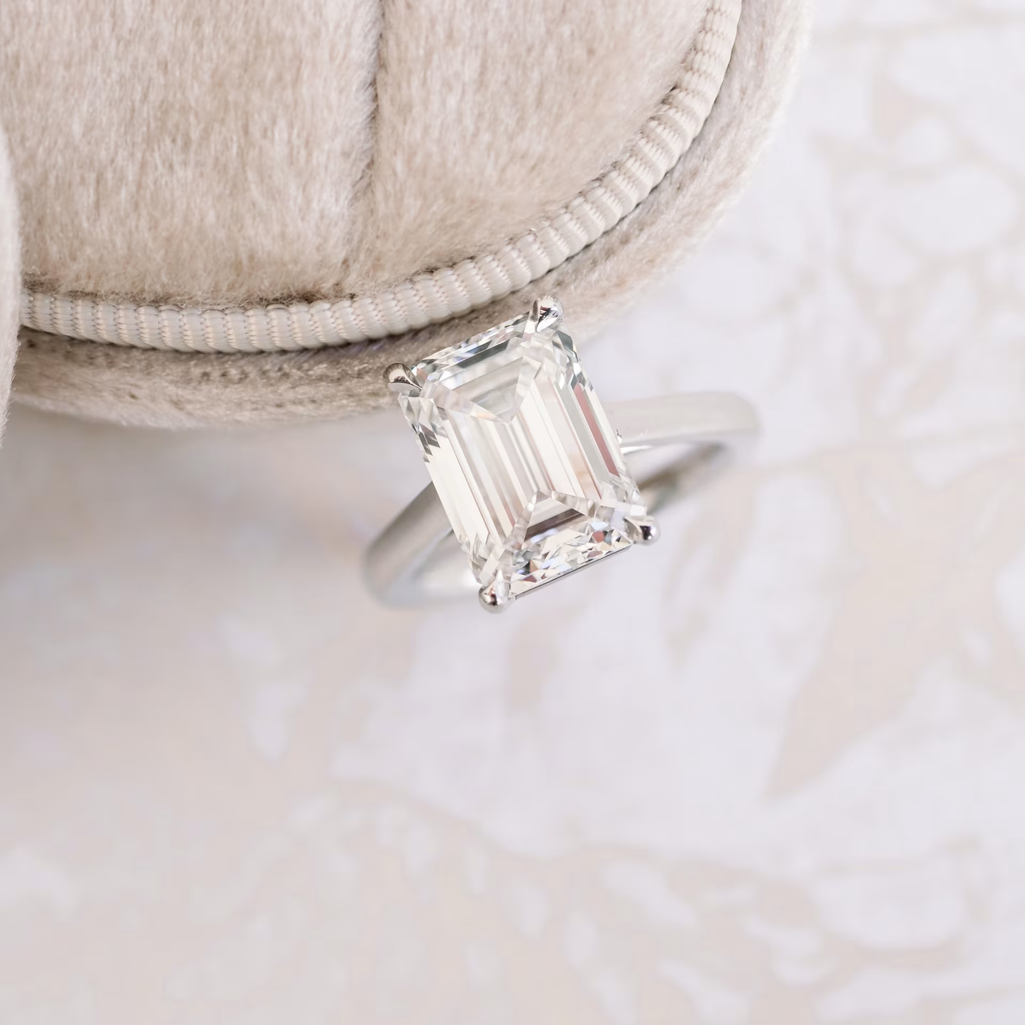 Marquise Cut Cluster Styled Lab Grown Diamond Engagement Ring