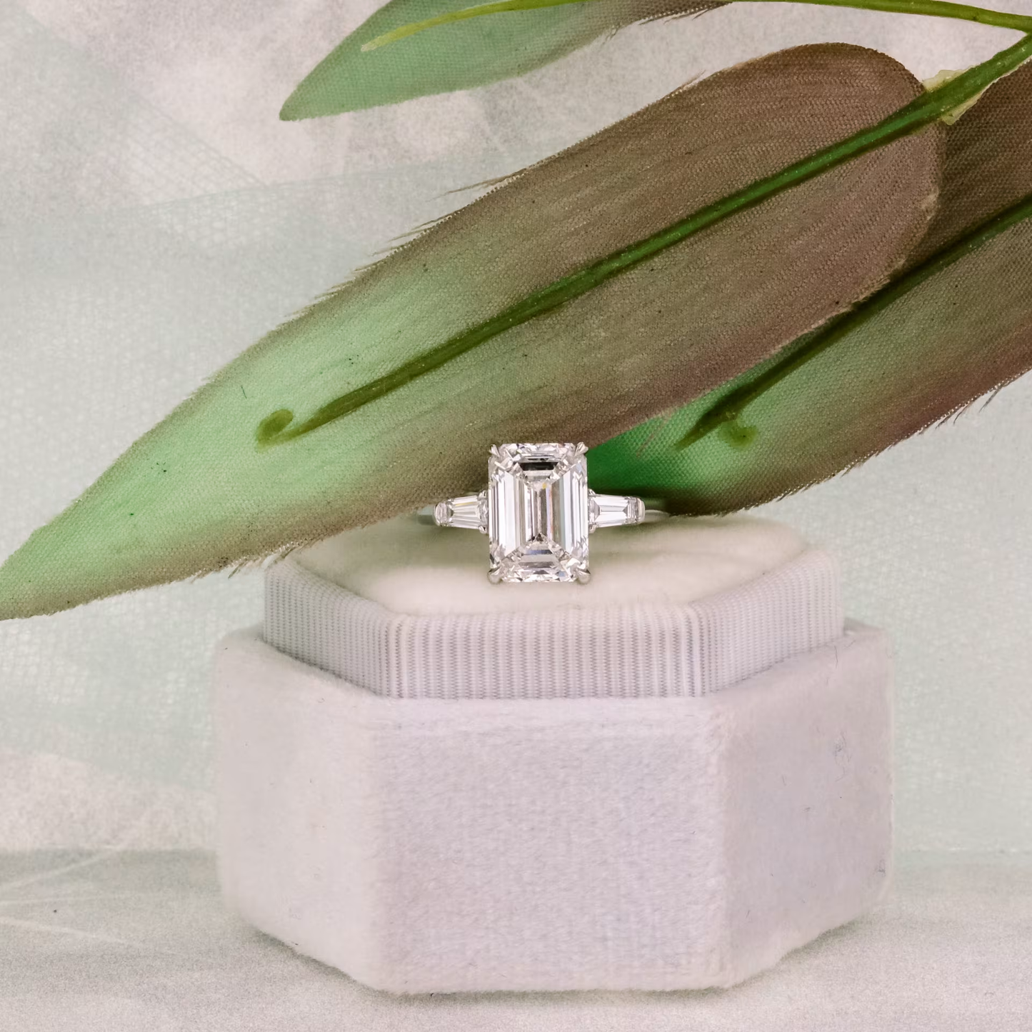 Marquise Cut Cluster Styled Lab Grown Diamond Engagement Ring