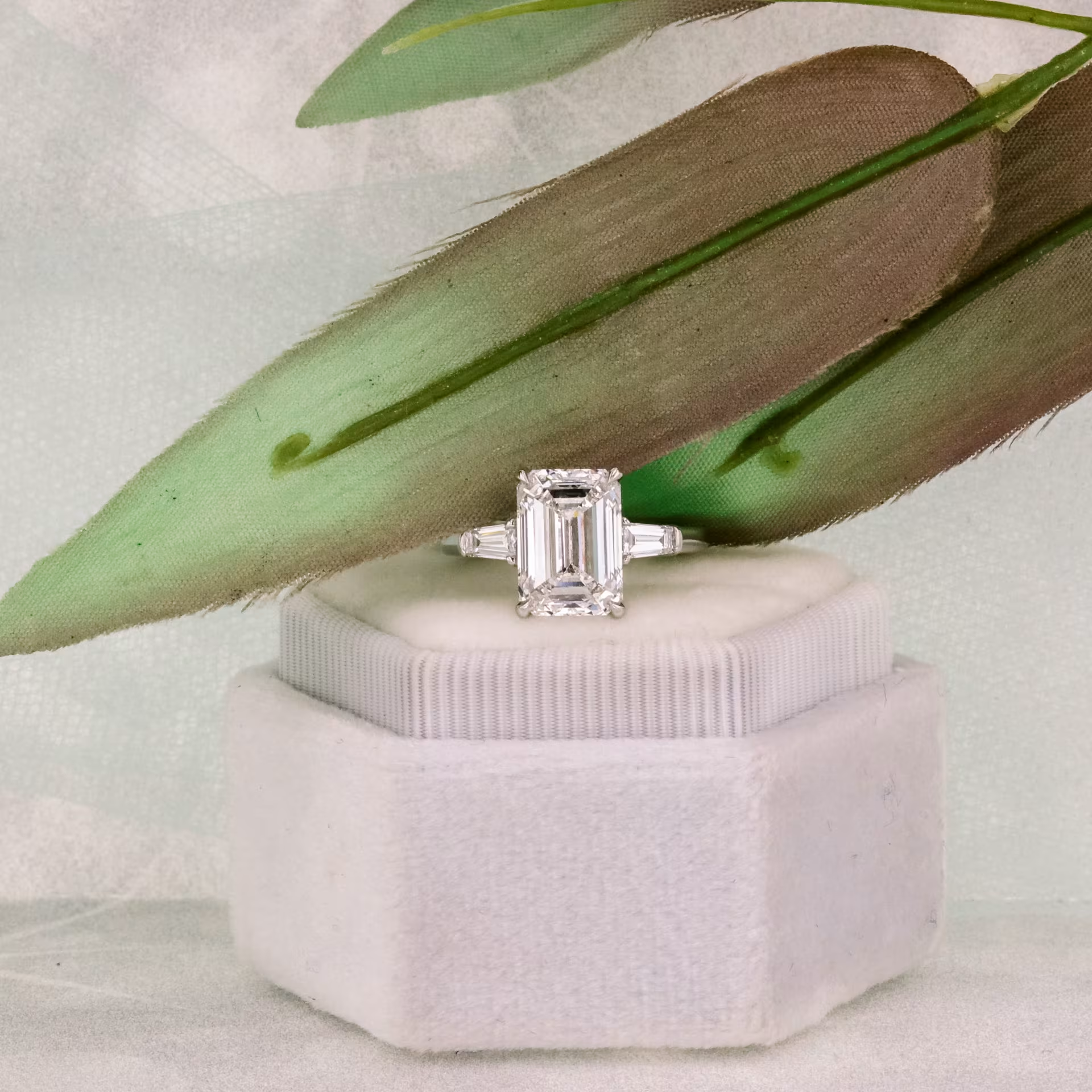 Marquise Cut Cluster Styled Lab Grown Diamond Engagement Ring