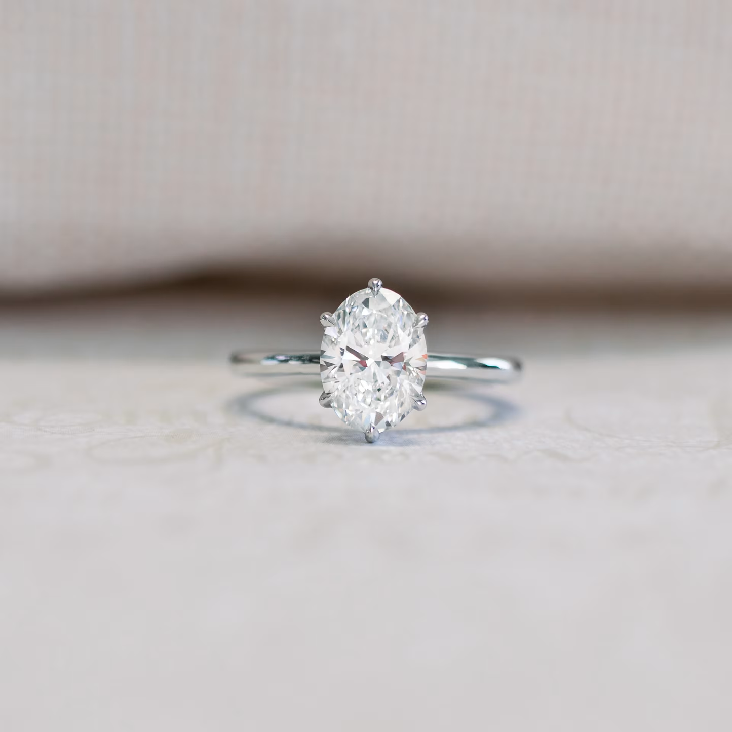 Marquise Cut Cluster Styled Lab Grown Diamond Engagement Ring