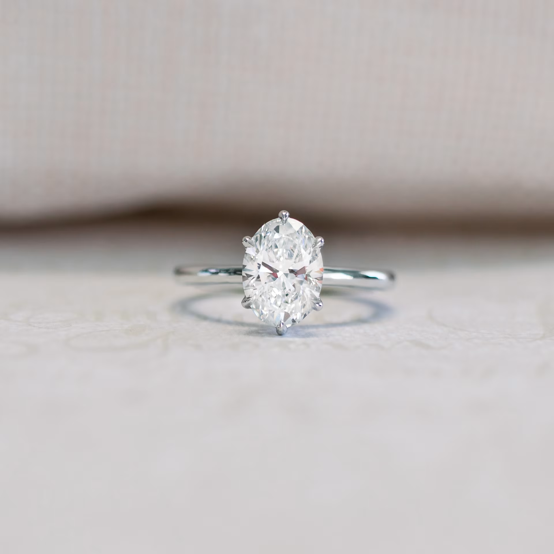 Marquise Cut Cluster Styled Lab Grown Diamond Engagement Ring