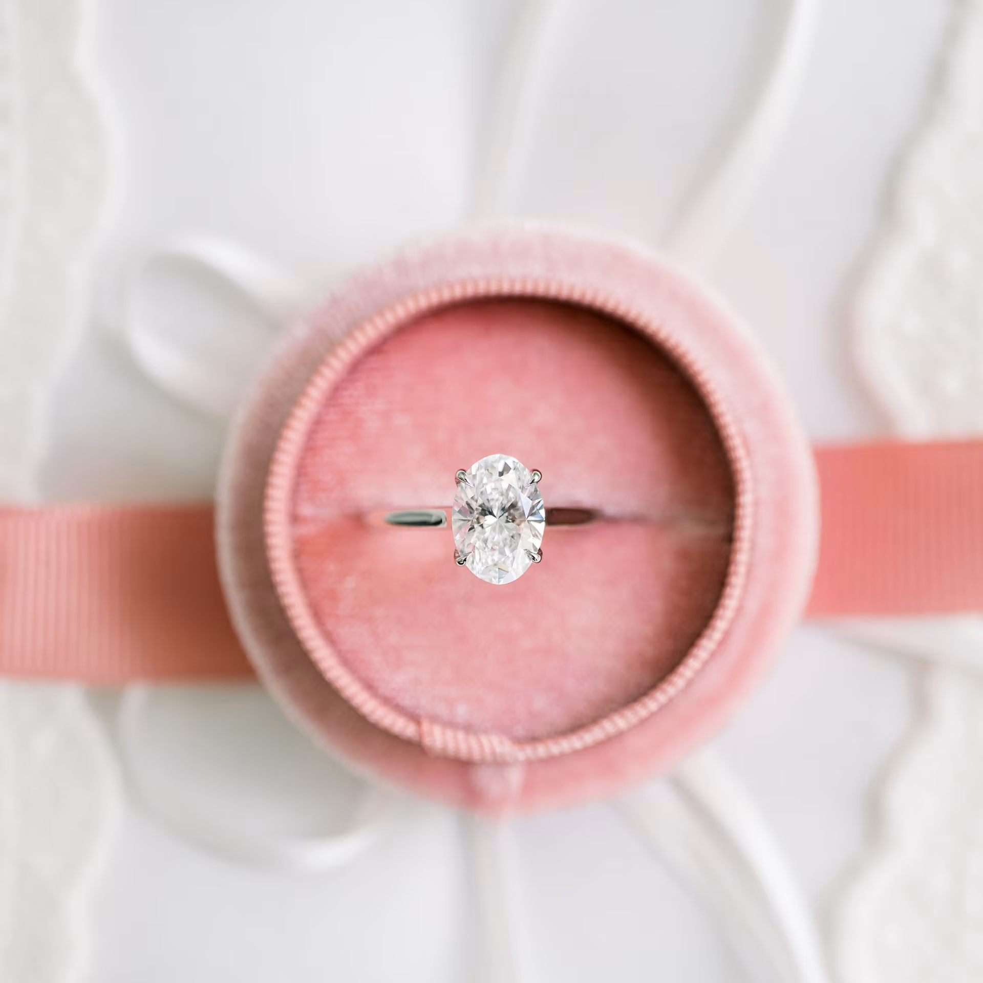 Marquise Cut Cluster Styled Lab Grown Diamond Engagement Ring
