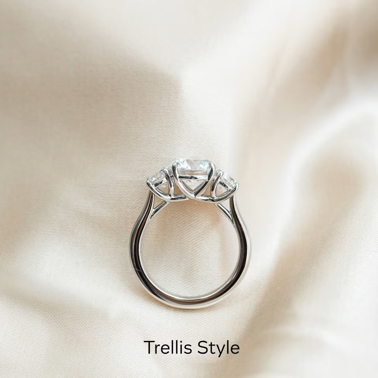 Marquise Cut Cluster Styled Lab Grown Diamond Engagement Ring