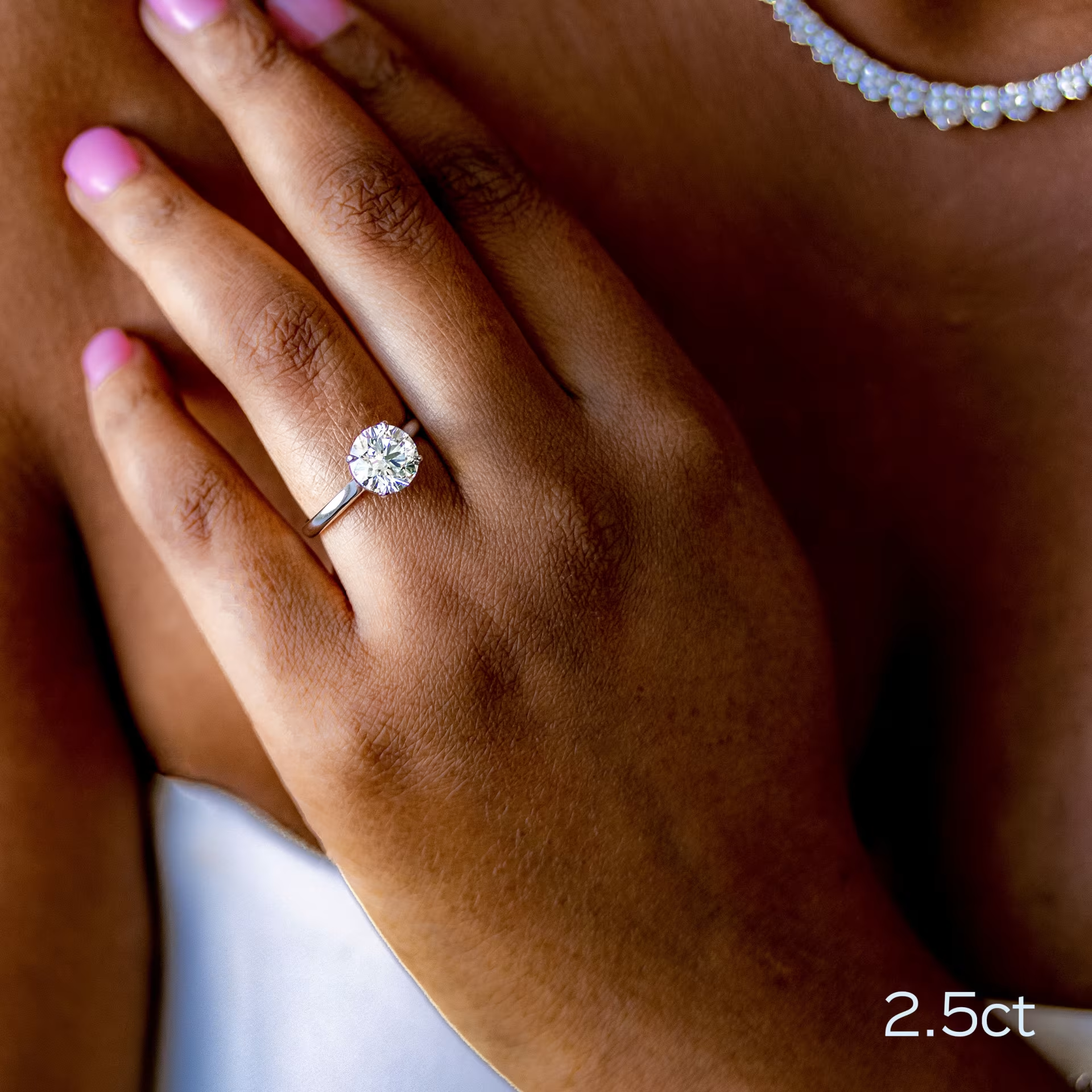 Marquise Cut Cluster Styled Lab Grown Diamond Engagement Ring