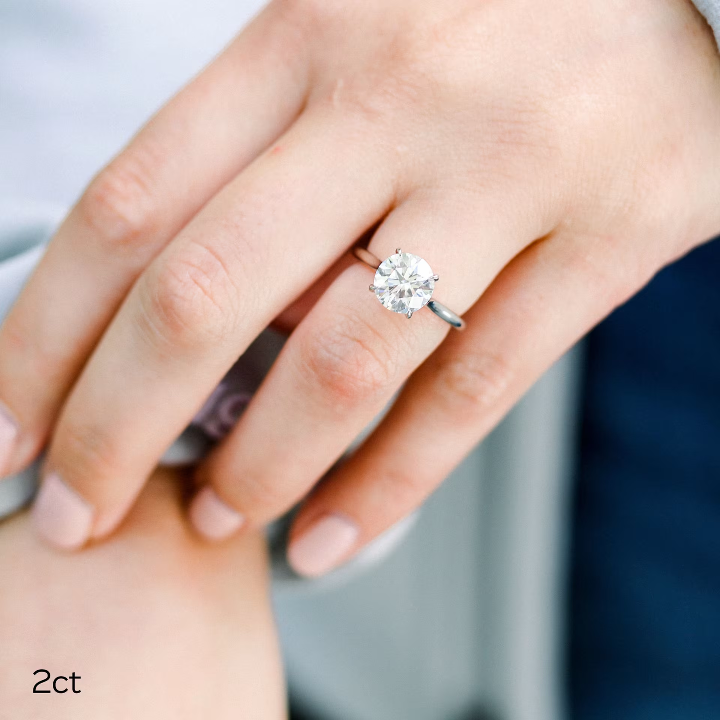 Marquise Cut Cluster Styled Lab Grown Diamond Engagement Ring