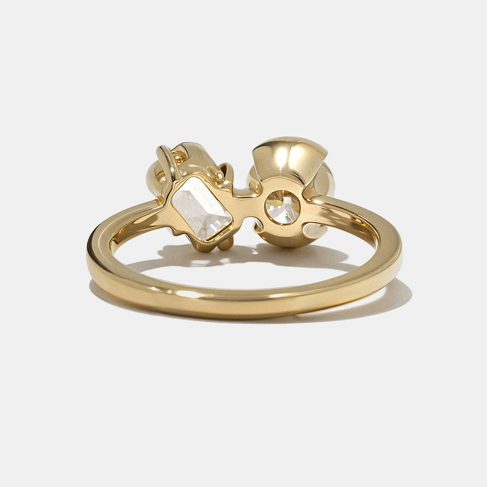2 CT Round Three Stones Lab Grown Diamond Engagement Ring