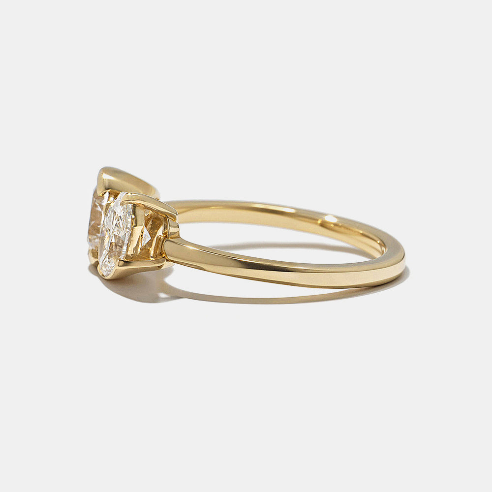 2 CT Round Three Stones Lab Grown Diamond Engagement Ring