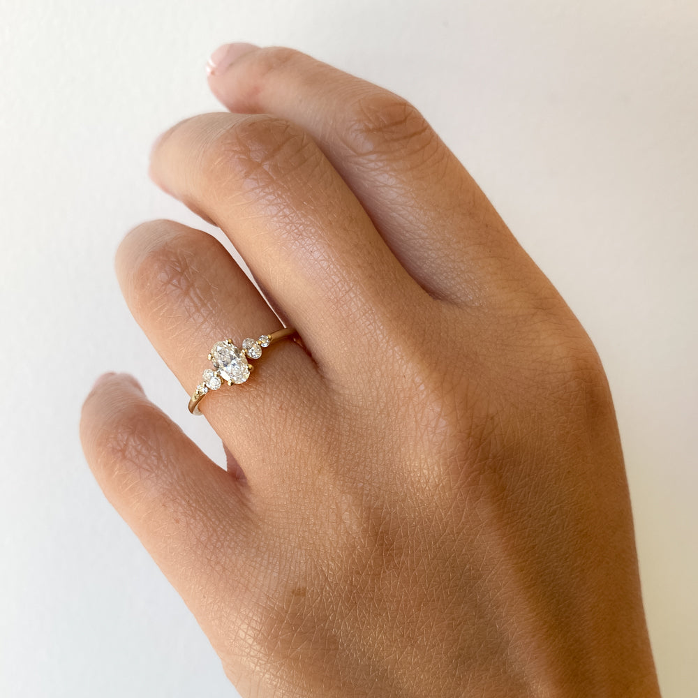 2 CT Round Three Stones Lab Grown Diamond Engagement Ring
