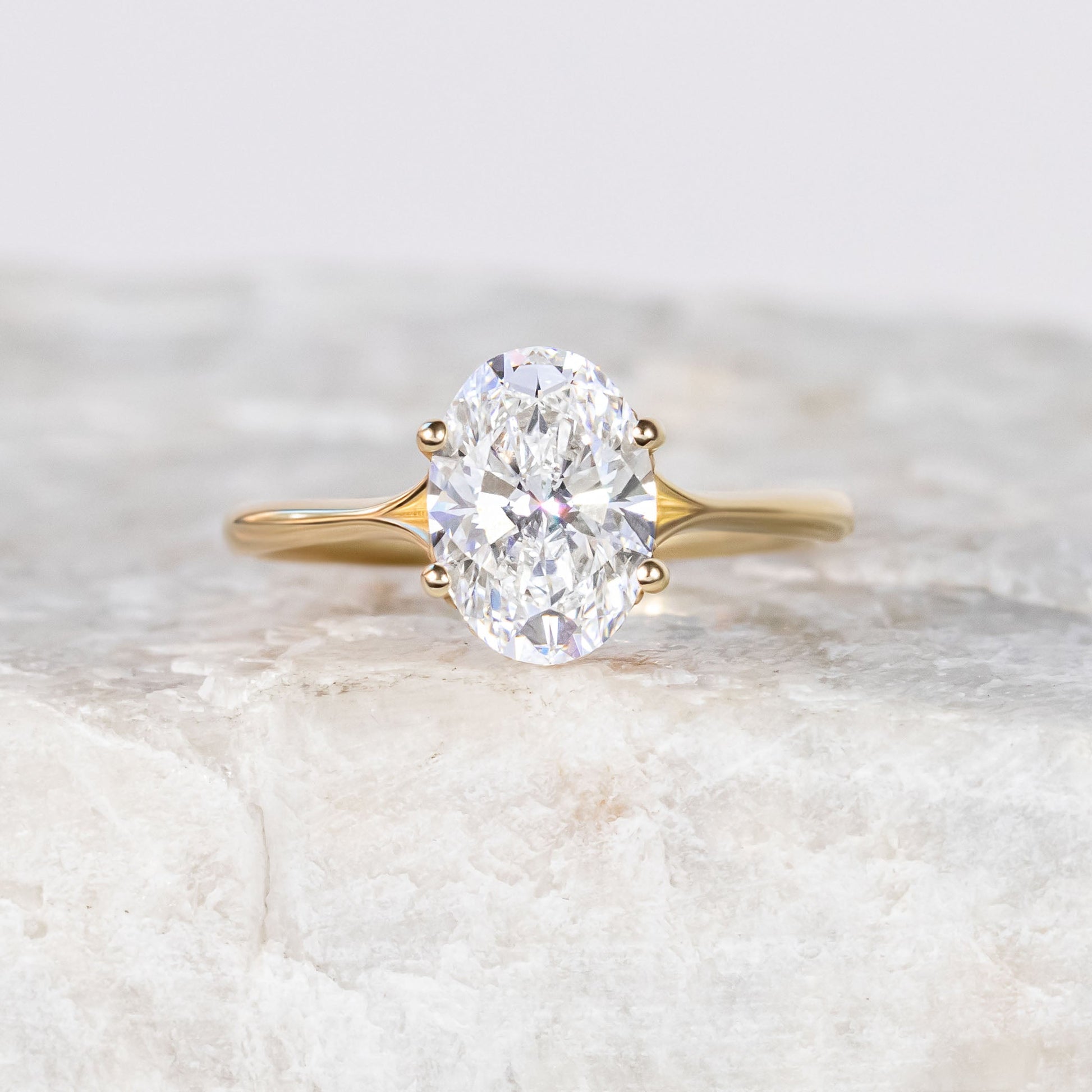 2 CT Round Three Stones Lab Grown Diamond Engagement Ring
