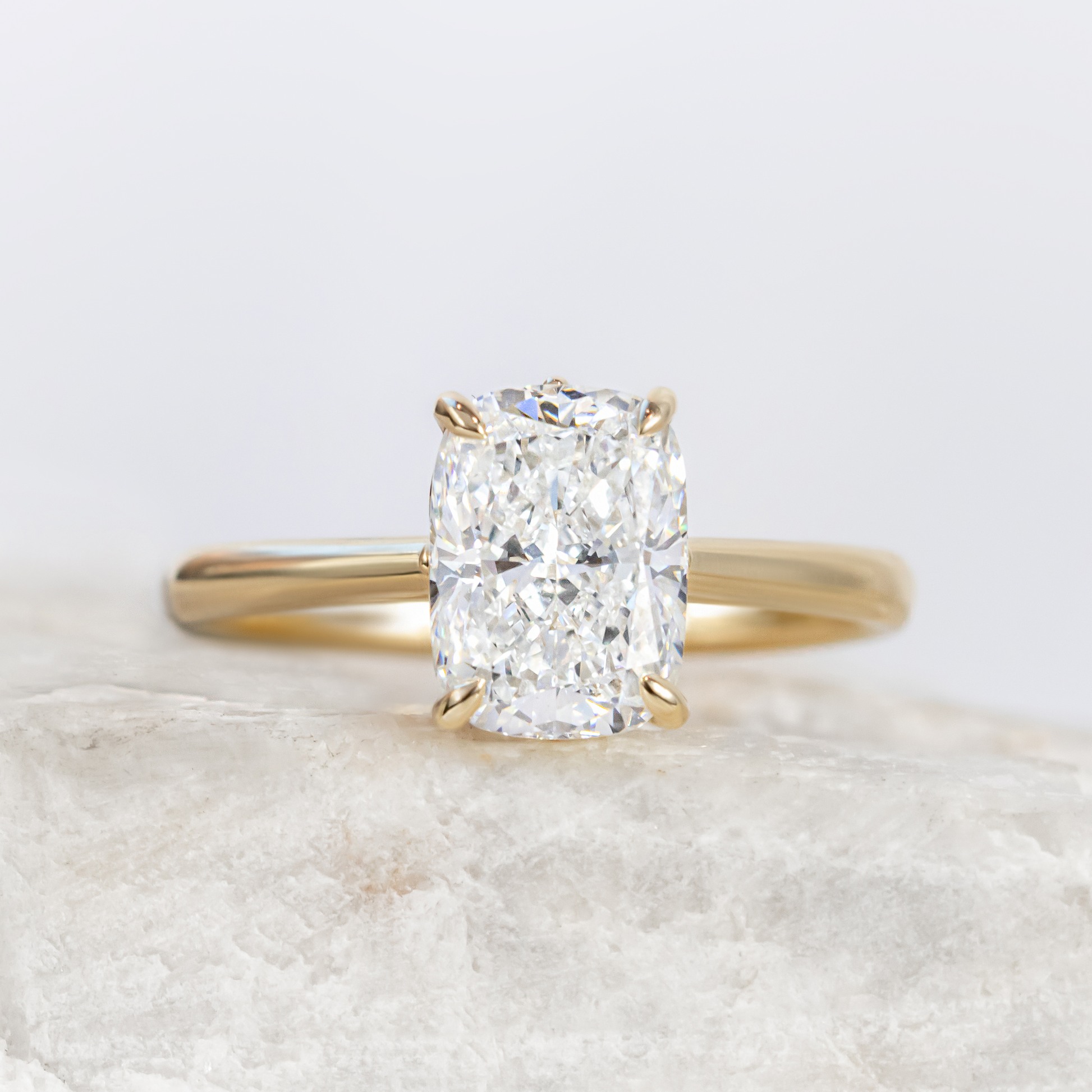2 CT Round Three Stones Lab Grown Diamond Engagement Ring
