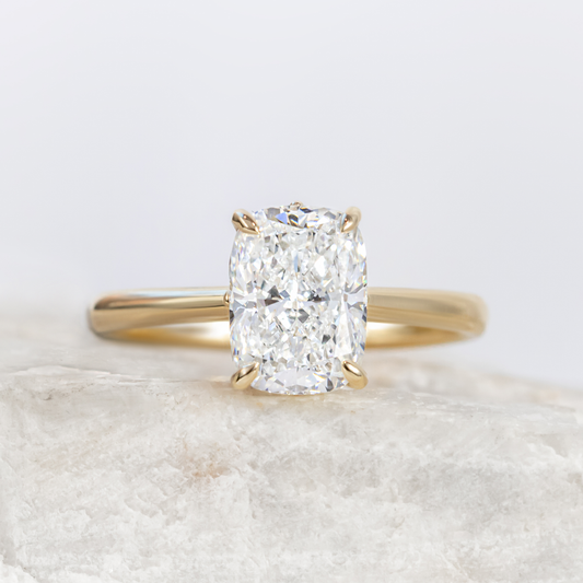 2 CT Round Three Stones Lab Grown Diamond Engagement Ring