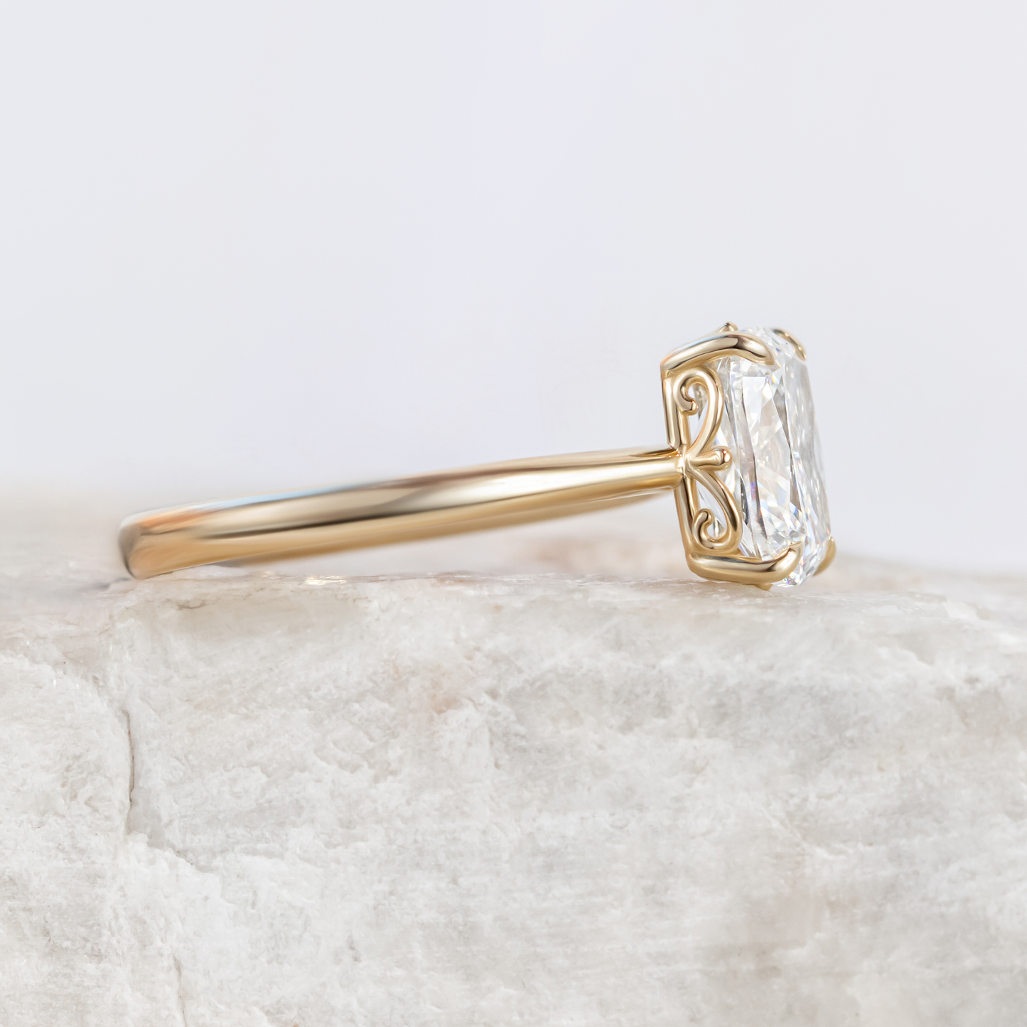 2 CT Round Three Stones Lab Grown Diamond Engagement Ring