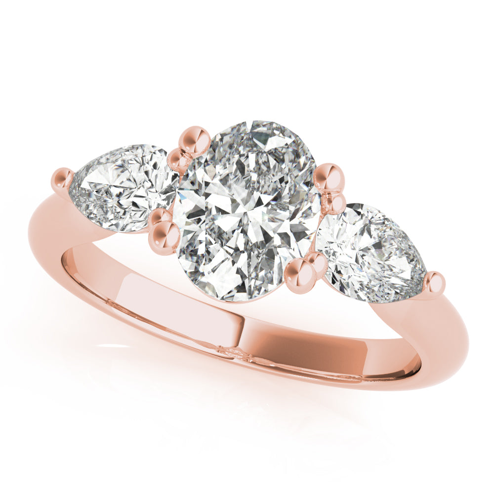 2 CT Round Three Stones Lab Grown Diamond Engagement Ring
