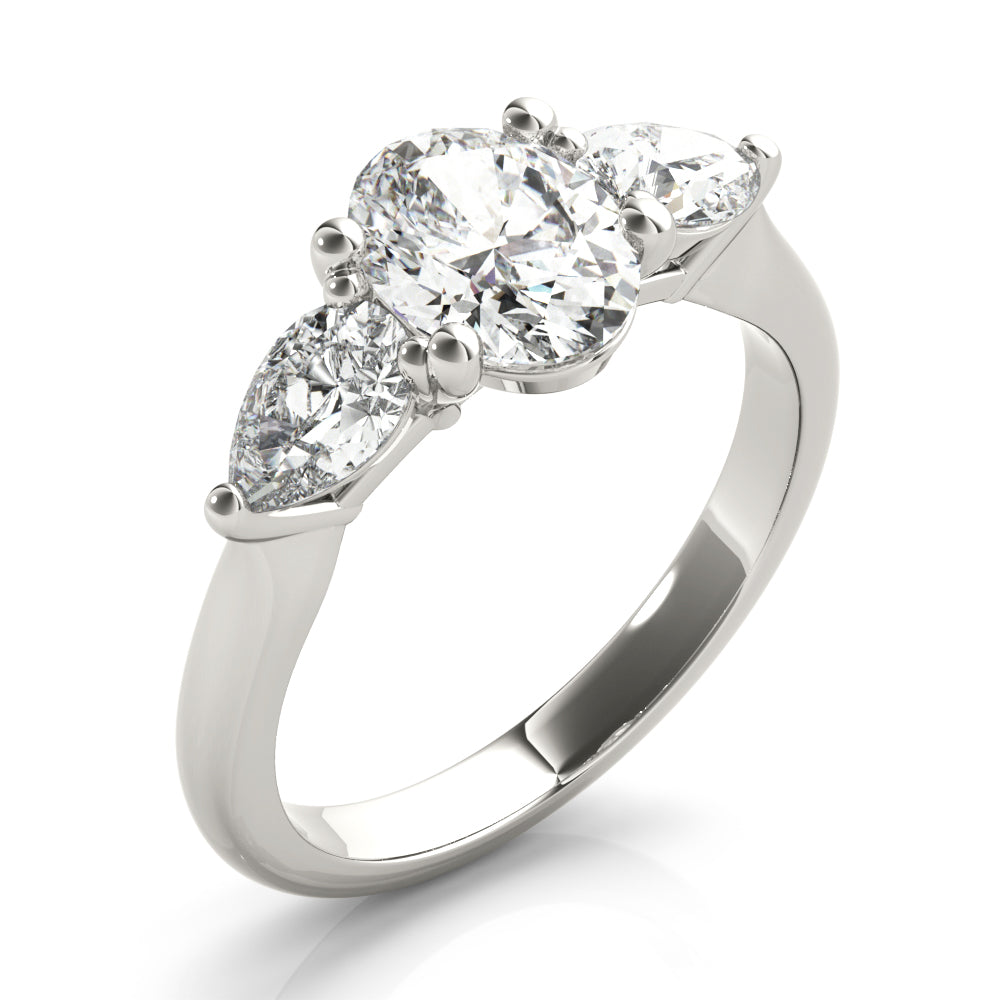 2 CT Round Three Stones Lab Grown Diamond Engagement Ring