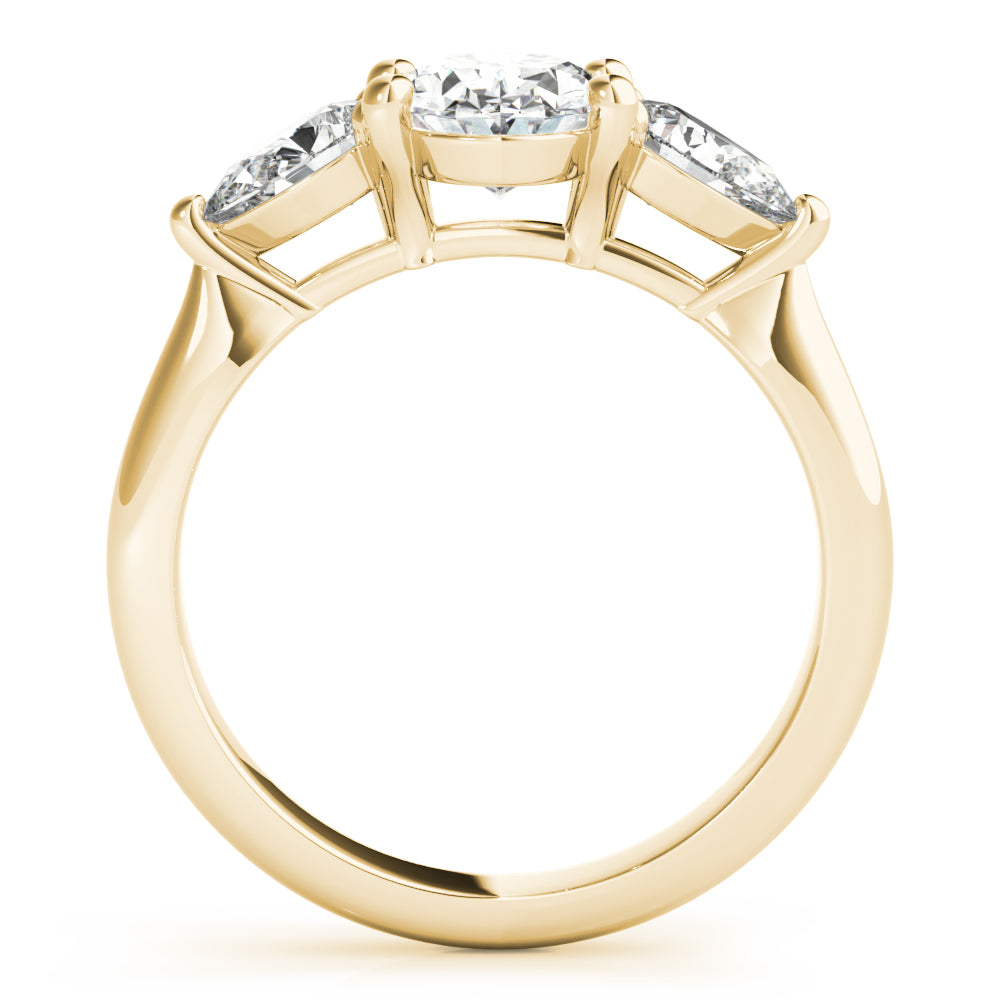 2 CT Round Three Stones Lab Grown Diamond Engagement Ring