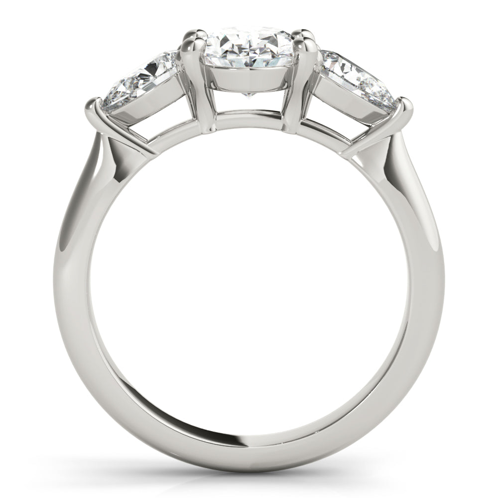 2 CT Round Three Stones Lab Grown Diamond Engagement Ring