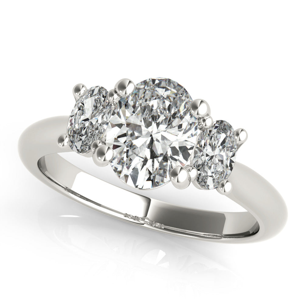 2 CT Round Three Stones Lab Grown Diamond Engagement Ring