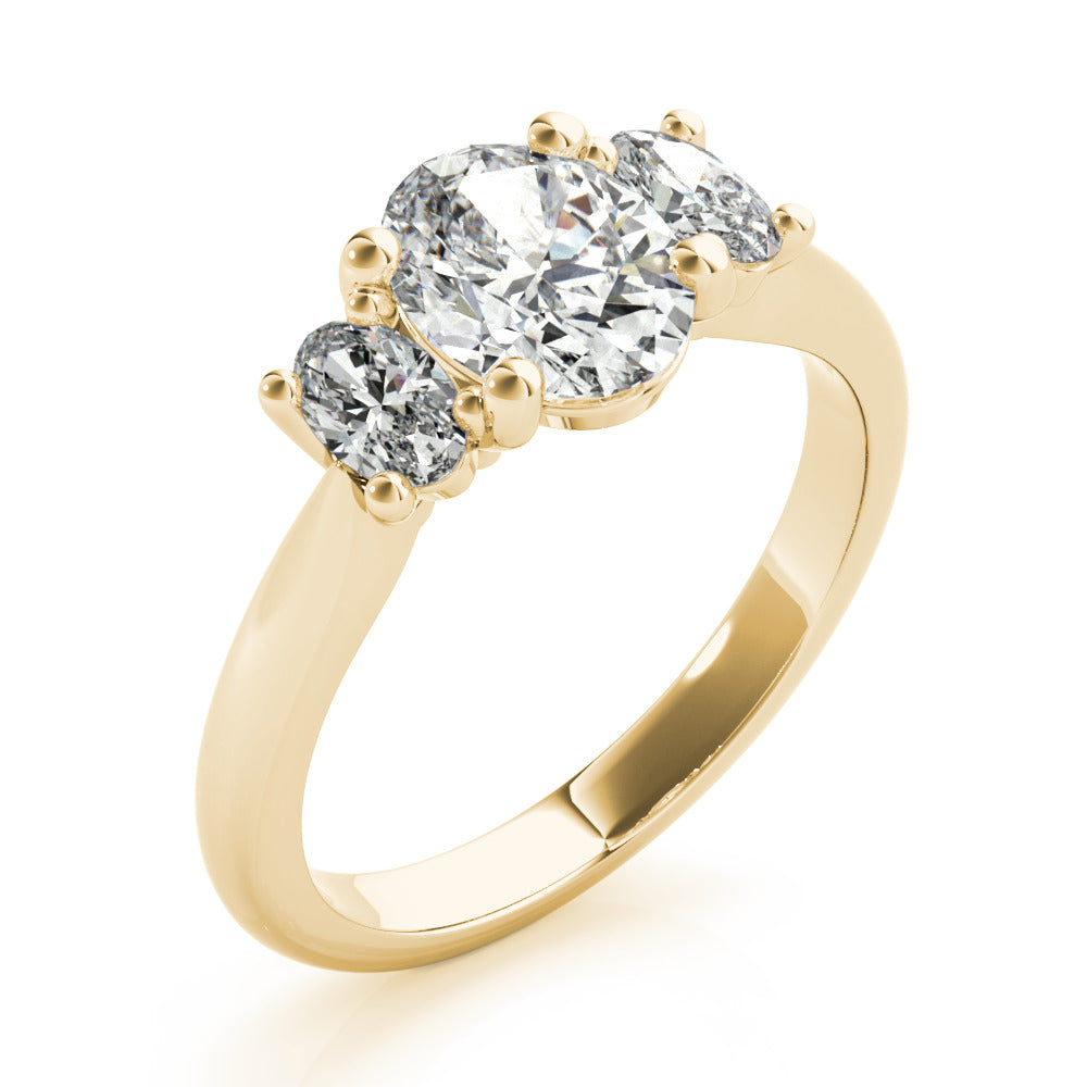 2 CT Round Three Stones Lab Grown Diamond Engagement Ring