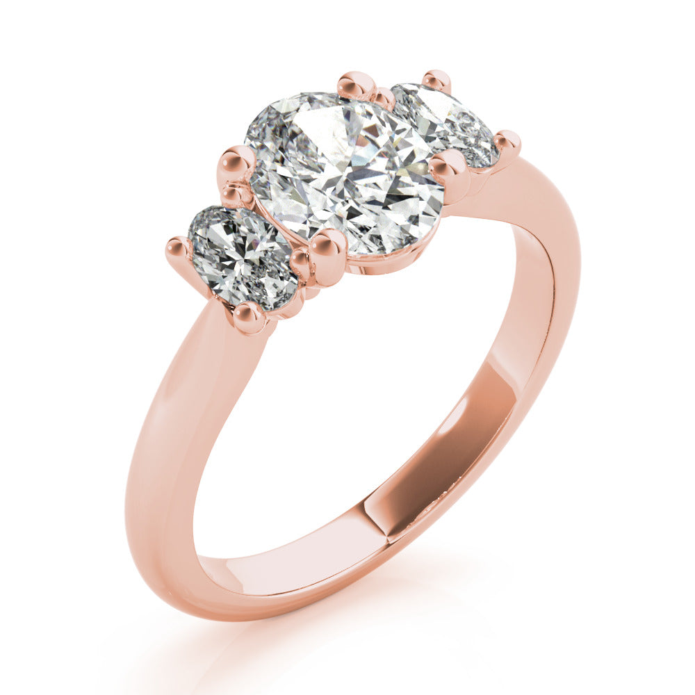 2 CT Round Three Stones Lab Grown Diamond Engagement Ring