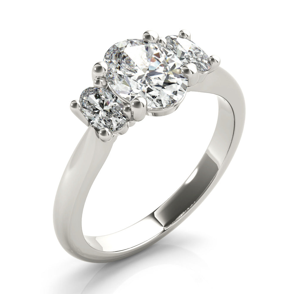 2 CT Round Three Stones Lab Grown Diamond Engagement Ring