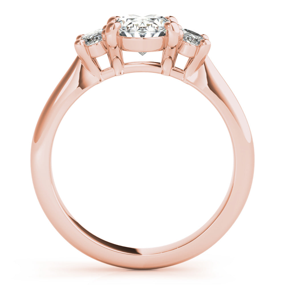 2 CT Round Three Stones Lab Grown Diamond Engagement Ring