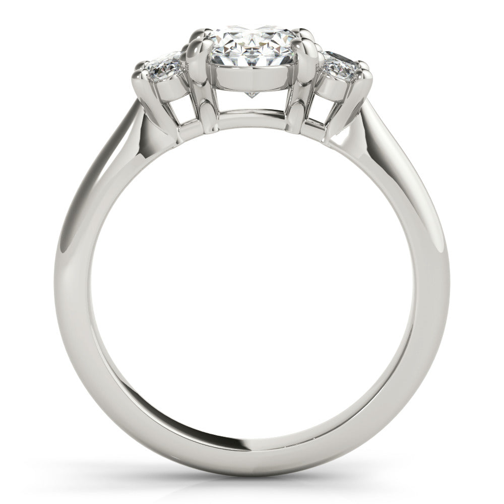 2 CT Round Three Stones Lab Grown Diamond Engagement Ring