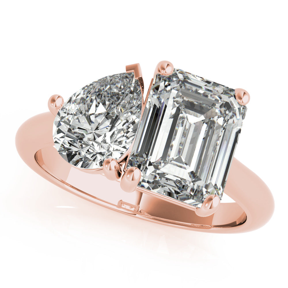 2 CT Round Three Stones Lab Grown Diamond Engagement Ring
