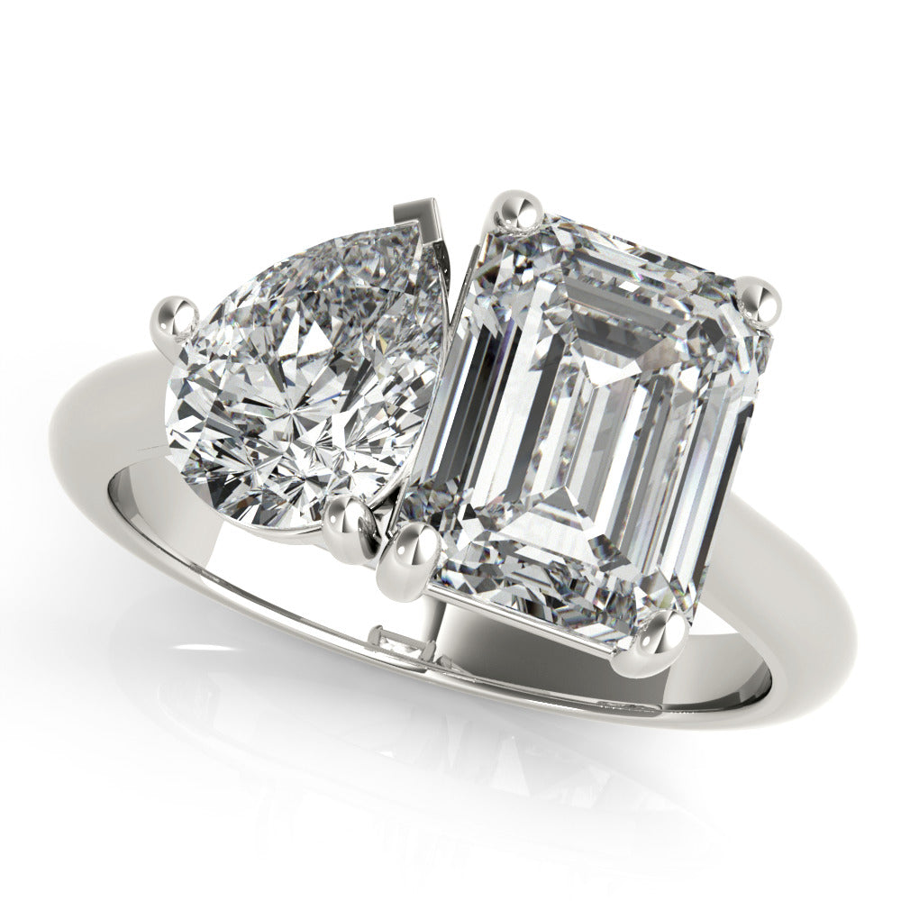 2 CT Round Three Stones Lab Grown Diamond Engagement Ring