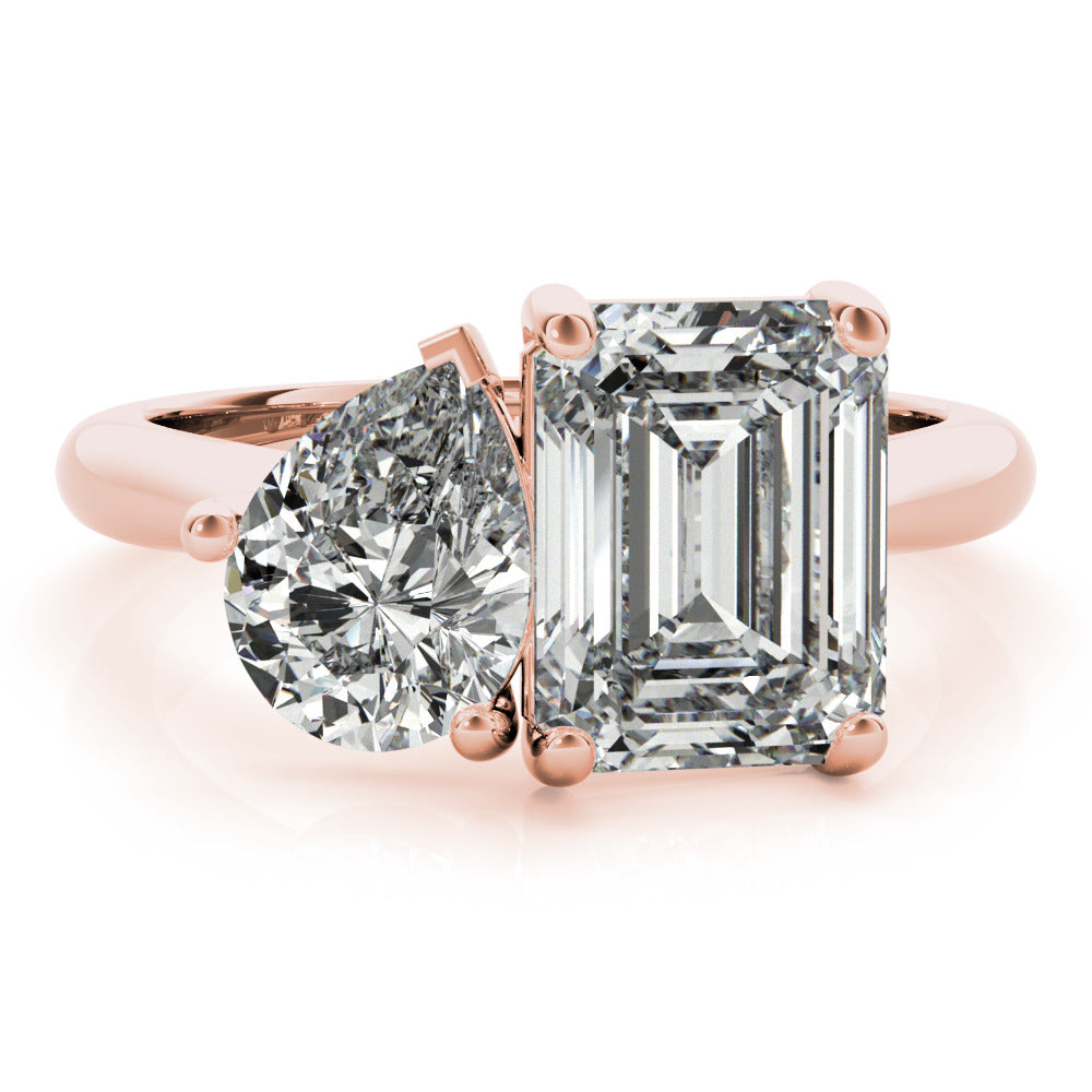 2 CT Round Three Stones Lab Grown Diamond Engagement Ring