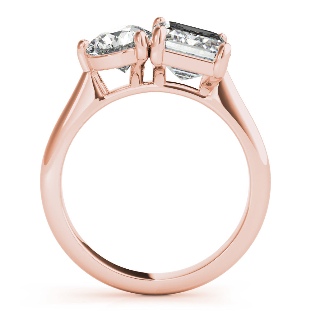 2 CT Round Three Stones Lab Grown Diamond Engagement Ring