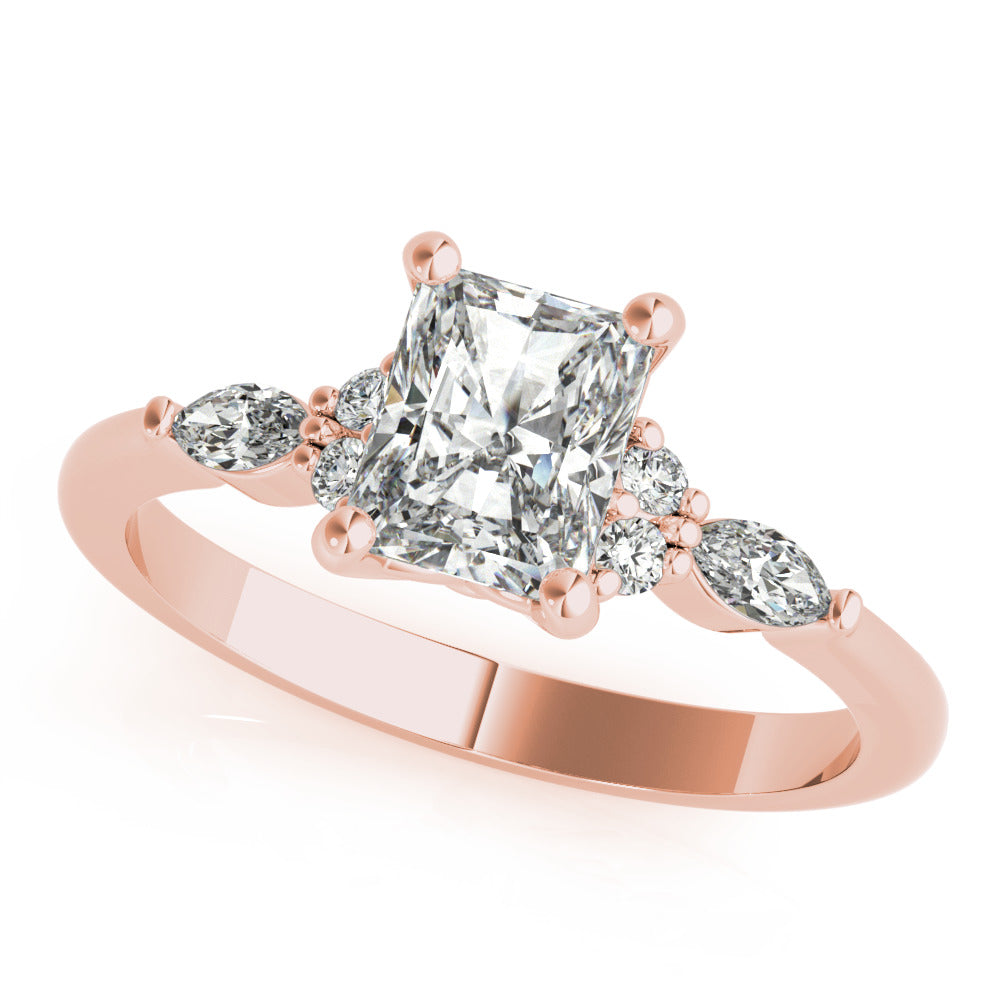 2 CT Round Three Stones Lab Grown Diamond Engagement Ring