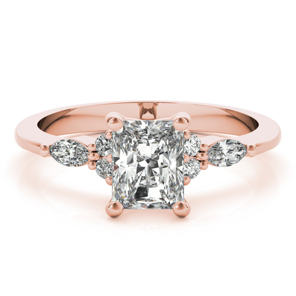 2 CT Round Three Stones Lab Grown Diamond Engagement Ring