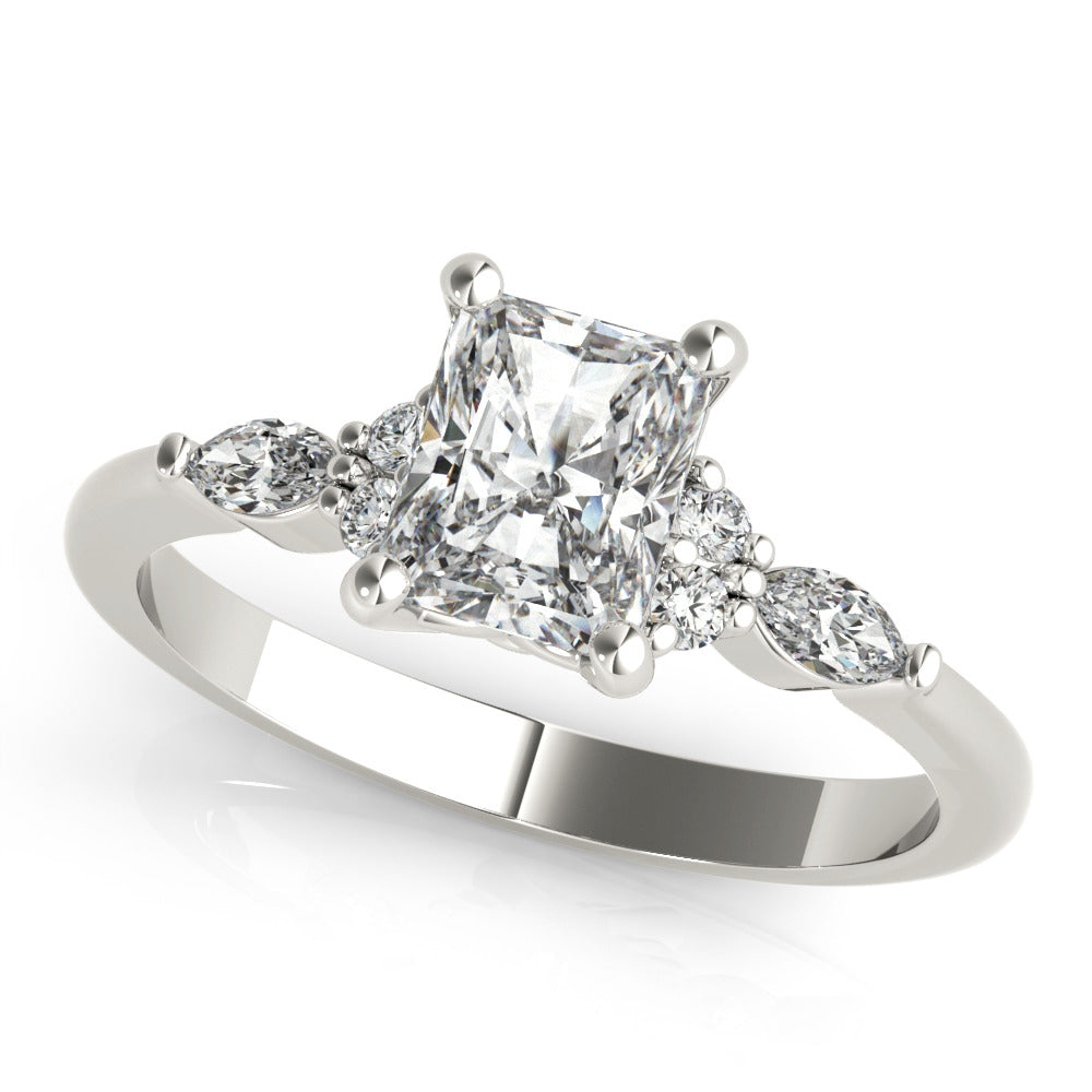 2 CT Round Three Stones Lab Grown Diamond Engagement Ring