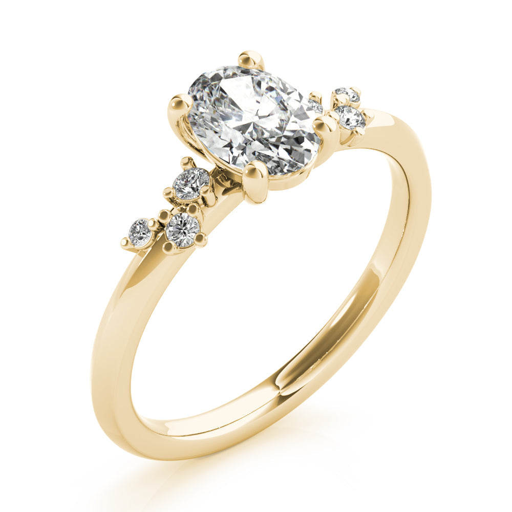 2 CT Round Three Stones Lab Grown Diamond Engagement Ring